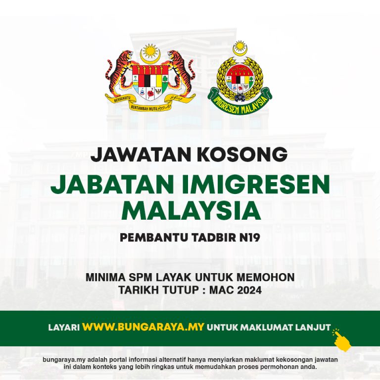 Jawatan Kosong Jabatan Imigresen Malaysia (JIM) Mac 2024 - Pembantu ...