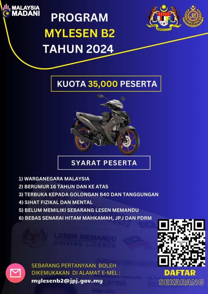 Bantuan Lesen Memandu 2024 : Cara Mohon & Syarat Kelayakan - Bungaraya