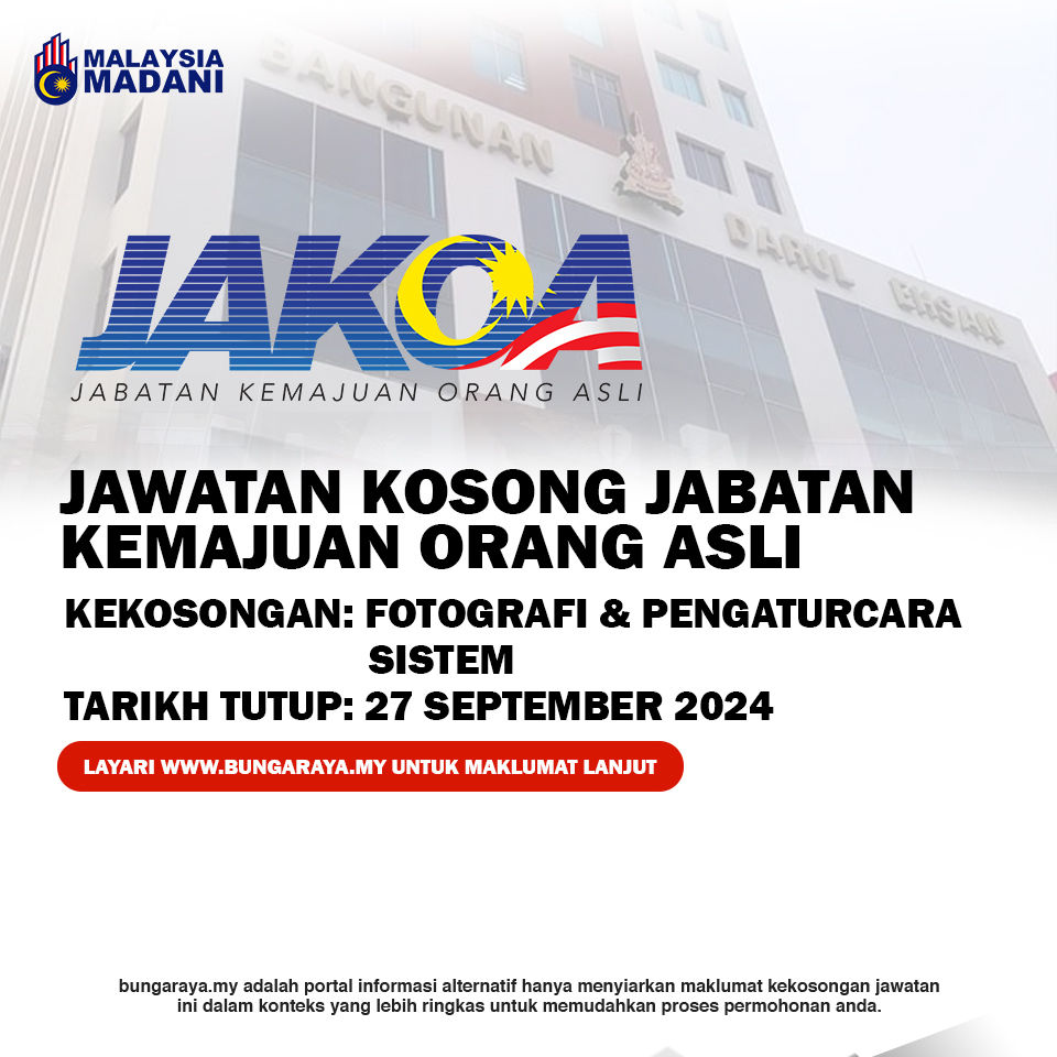 Jawatan Kosong Jabatan Kemajuan