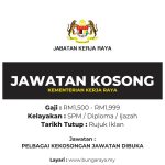 Jawatan Kosong Kementerian Kerja Raya